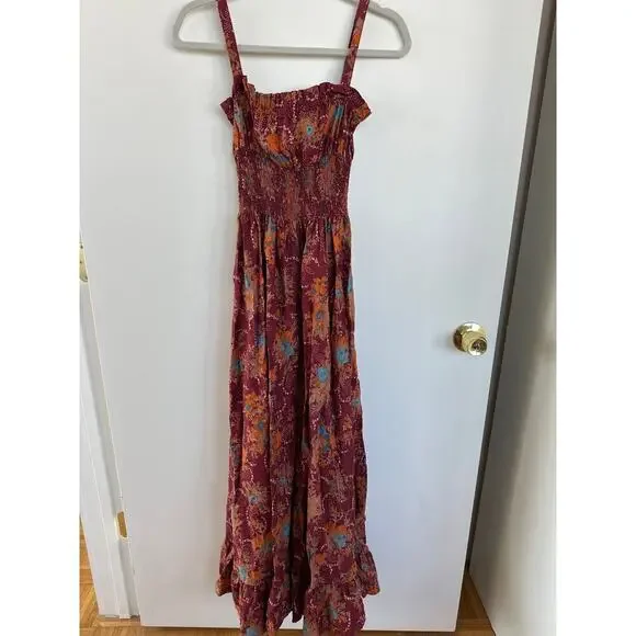 Vintage Lanz Original Boho Floral Smocked Maxi Dress, EUC, Fits S-L - Picture 1 of 7